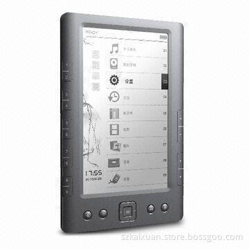 TFT E-book Reader with E-ink Display, 800 x 600 Pixels Resolution, Calendar and G-sensor